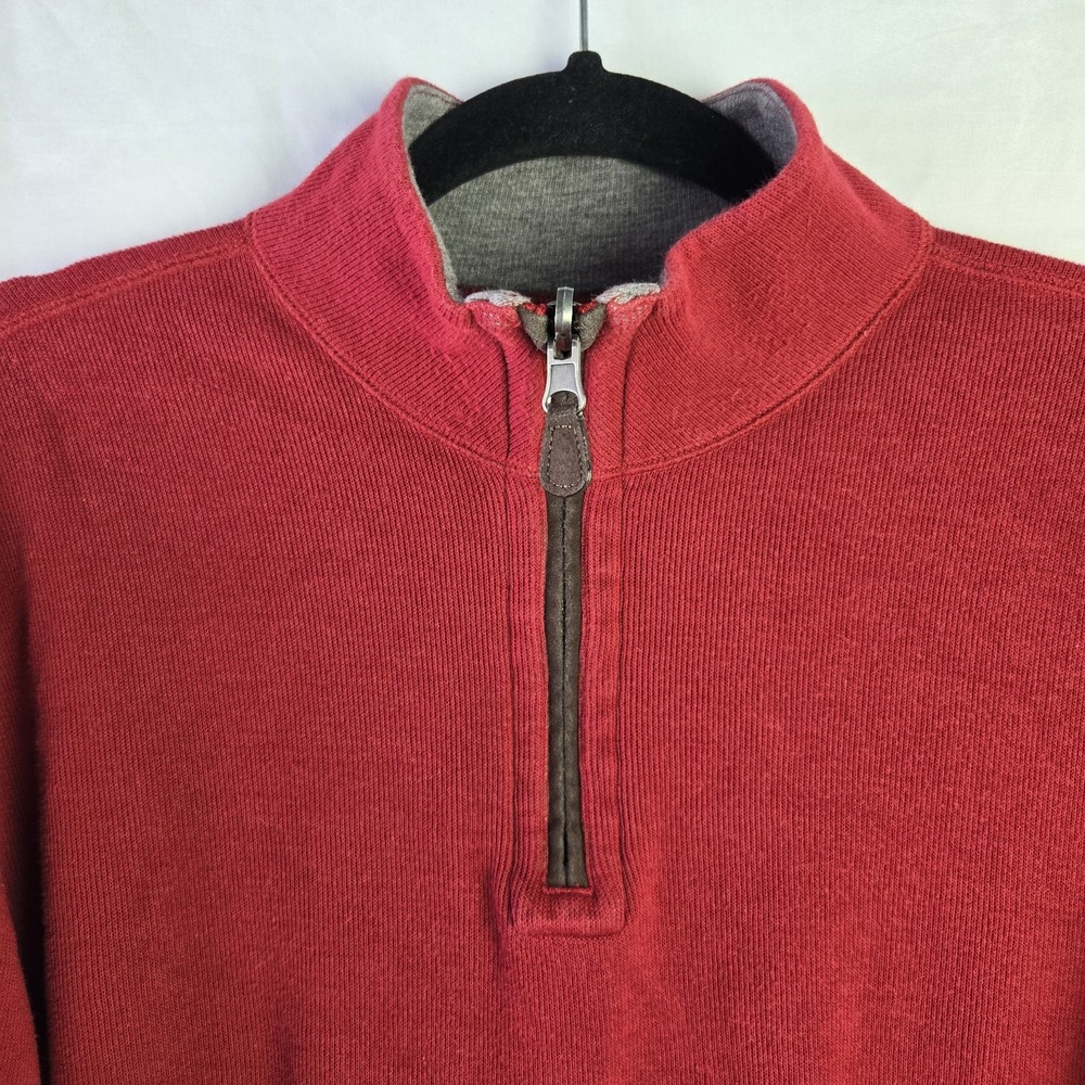 Daniel Cremieux Mens XL 1/4 Zip Reversible 100% Cotton Sweater Preppy Quiet Lux - Picture 2 of 10